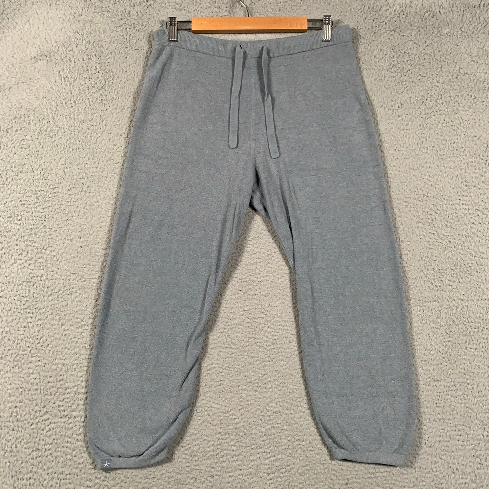 Barefoot Dreams CozyChic Ultra Lite Jogger Kids 12/14 Blue Knit Drawstring Pant